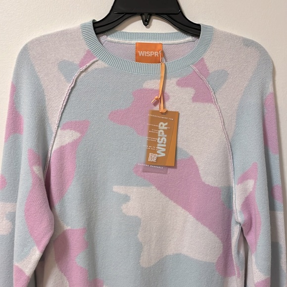 NWT WISPR by Brodie Camo Sweatshirt - Aqua Mist - Size XS - Picture 5 of 11